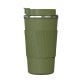 Outdoors Professional Stainless Steel Double-Walled Vacuum-Insulated Coffee Cup with Spillproof Lid (17.2 Oz.; Olive Green)