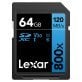 Lexar® High-Performance 800x SDHC™/SDXC™ UHS-I Card BLUE Series (64 GB)