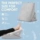 AllSett Health® Adjustable Memory Foam Folding Bed Wedge Pillow (Gray)