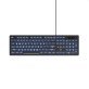 Azio KB512 Vision USB Wired Computer Keyboard for PC, 3-Color Backlight, Black