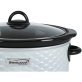 Brentwood® 4.5-Quart Scallop Pattern Slow Cooker (White)