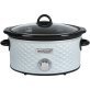 Brentwood® 4.5-Quart Scallop Pattern Slow Cooker (White)