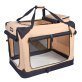 Jespet® 3-Door Soft-Sided Folding Travel Pet Crate (Medium/Large; Beige)