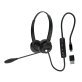 Adesso® Xtream P4T Headset with Push to Talk, Volume Controls, and Answer/End Call Controls