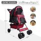 Jespet® 4-Wheel Pet Stroller, Maroon