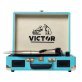 Victor® Metro Dual-Bluetooth® Belt-Drive Suitcase Turntable, VSRP-800 (Turquoise)