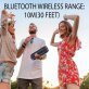 Proscan® Elite Portable Light-up Waterproof Bluetooth® Speaker with 360° Sound and FM Radio, Black, PESP1708