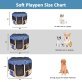 Jespet® Portable Dog Exercise Pet Soft-Side Playpen (Small; Royal Blue/Beige)