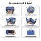 Jespet® Portable Dog Exercise Pet Soft-Side Playpen (Medium; Royal Blue/Beige)