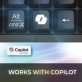 Adesso® Wired Mechanical Compact Keyboard with CoPilot AI™ Hotkey, Multi-OS, EasyTouch 610, Black