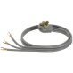 Certified Appliance Accessories 3-Wire Open-End-Connector 40-Amp Range Cord, 4ft