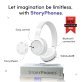 ONANOFF® StoryPhones® Storytelling Foldable Bluetooth® Kids Headphones, Intro Bundle with ZenShield and PlayShield (White)