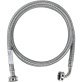 Certified Appliance Accessories Braided Stainless Steel Washing Machine Hose with Elbow, 4ft