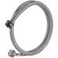 Certified Appliance Accessories Braided Stainless Steel Washing Machine Hose with Elbow, 6ft