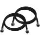 Certified Appliance Accessories 2 pk Black EPDM Washing Machine Hoses, 4ft