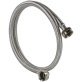 Certified Appliance Accessories 2 pk Braided Stainless Steel Washing Machine Hoses with Elbow, 6ft