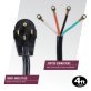 Certified Appliance Accessories 4-Wire Eyelet 50-Amp Range Cord, 4ft