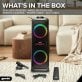 Gemini® TWS Portable Bluetooth® Portable Speaker with LED and Wired Microphone, GHK-2800, Black