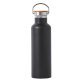 Elemental® Classic Stainless Steel 25-Oz. Water Bottle Thermos with Screw-on Lid and Metal Ring (Black)