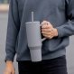 Elemental® Commuter Series Stainless Steel 40-Oz Commuter Insulated Tumbler with 2 Straws and Handle (Graphite)