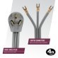 Certified Appliance Accessories® 3-Wire Open-End-Connector 50-Amp Range Cord, 4ft