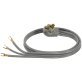 Certified Appliance Accessories® 3-Wire Open-End-Connector 50-Amp Range Cord, 4ft