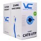 VC Vertical Cable 06 Series CAT-6 23-AWG 550-MHz Ethernet Cable with PVC Jacket, 1,000-Ft. Pull Box (Blue)