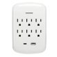 PRIME® 6-Outlet Surge Protector Wall Tap with USB-C® and USB-A Charging Outlets