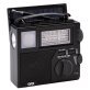 QFX® Portable AM/FM/Shortwave Radio with Bluetooth®, Flashlight, and Solar Panel, Black, R-52