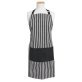 Better Houseware Adjustable Striped Apron (Black)