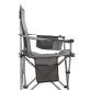 Arrowhead Outdoor® Portable Folding USB-Heated Camping Chair with 6-Can Armrest Cooler, Gray