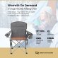 Arrowhead Outdoor® Portable Folding USB-Heated Camping Chair with 6-Can Armrest Cooler, Gray