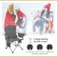 Arrowhead Outdoor® Portable Folding USB-Heated Camping Chair with 6-Can Armrest Cooler, Gray