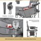 Arrowhead Outdoor® Portable Folding USB-Heated Camping Chair with 6-Can Armrest Cooler, Gray