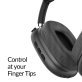 IQ Sound® Bluetooth® Over-Ear High-Performance Headphones with Mic, FM Radio, and 3.5-mm Aux Input, up to 6 Hours Play Time, IQ-170BT (Black)