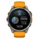 Garmin® fēnix® 8 AMOLED Multisport 47-mm GPS Watch with Silicone Band (Sapphire Lens/Titanium with Spark Orange/Graphite)