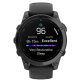 Garmin® fēnix® E AMOLED Multisport 47-mm GPS Smartwatch with Black Silicone Band (Slate Gray/Stainless Steel)