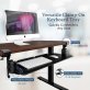 Uncaged Ergonomics® KT4 Clamp-on Under-Desk Slide-Out Ergonomic Keyboard Tray, Black