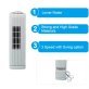 Optimus 14-In. 3-Speed Portable Ultra-Slim Desktop Oscillating Tower Fan, F-7348 (White)