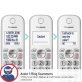 Panasonic® Expandable Cordless Phone System for Landline, Digital Answering System, Caller ID, Call Blocker, and Large Buttons (2 Handset)