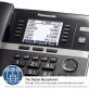 Panasonic® Corded DECT 6.0 4-Line Office Phone Base Station with Answering Machine, Black, KX-TGW420B