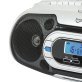 Supersonic® Bluetooth® CD/Cassette/Radio Portable Audio System, White, SC-729BT
