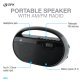 GPX® AM/FM Portable Clock Radio, Black, R602B